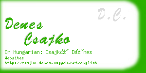 denes csajko business card